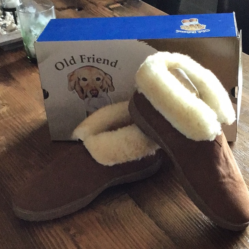 Old Friend shearling sheepskin slippers